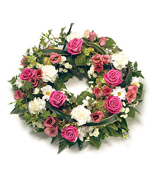 Eileen Jenkins Pink & White Wreath